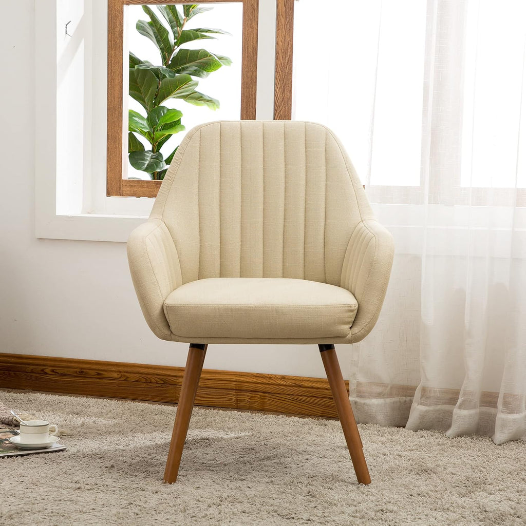 Roundhill Furniture Tuchico Contemporary Fabric Accent Chair, Arm Rest, Tan