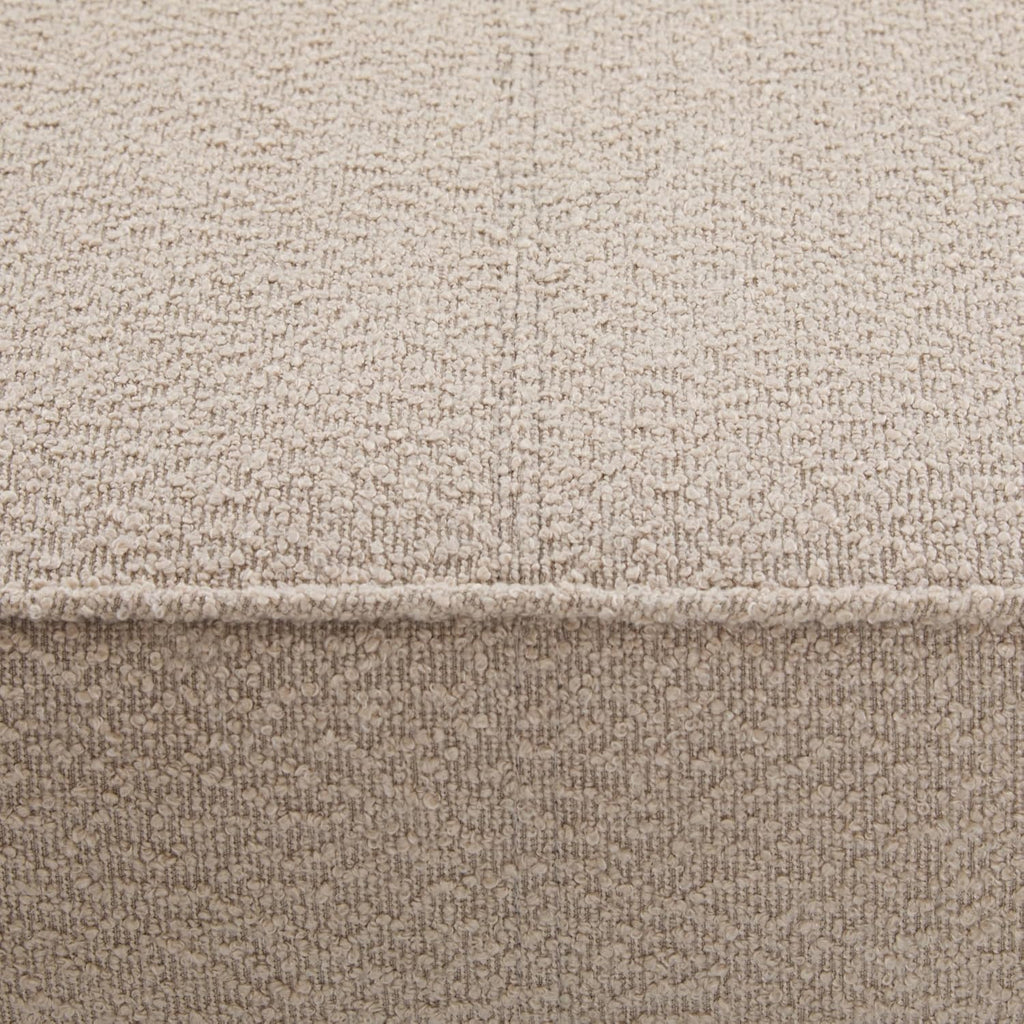 Christopher Knight Home Hillman Boucle Fabric Ottoman with Wood Frame,Rectangular Footrest Bench,Non Storage Ottoman Bench for Living Room Bedroom Entryway Home Decor,Light Brown