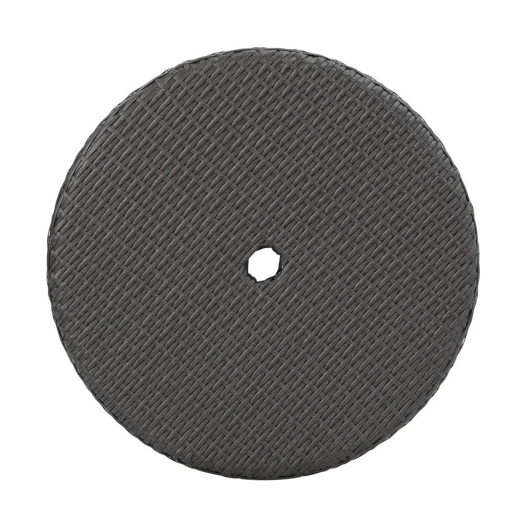 Christopher Knight Home Corsica Wicker Round Dining Table, Grey