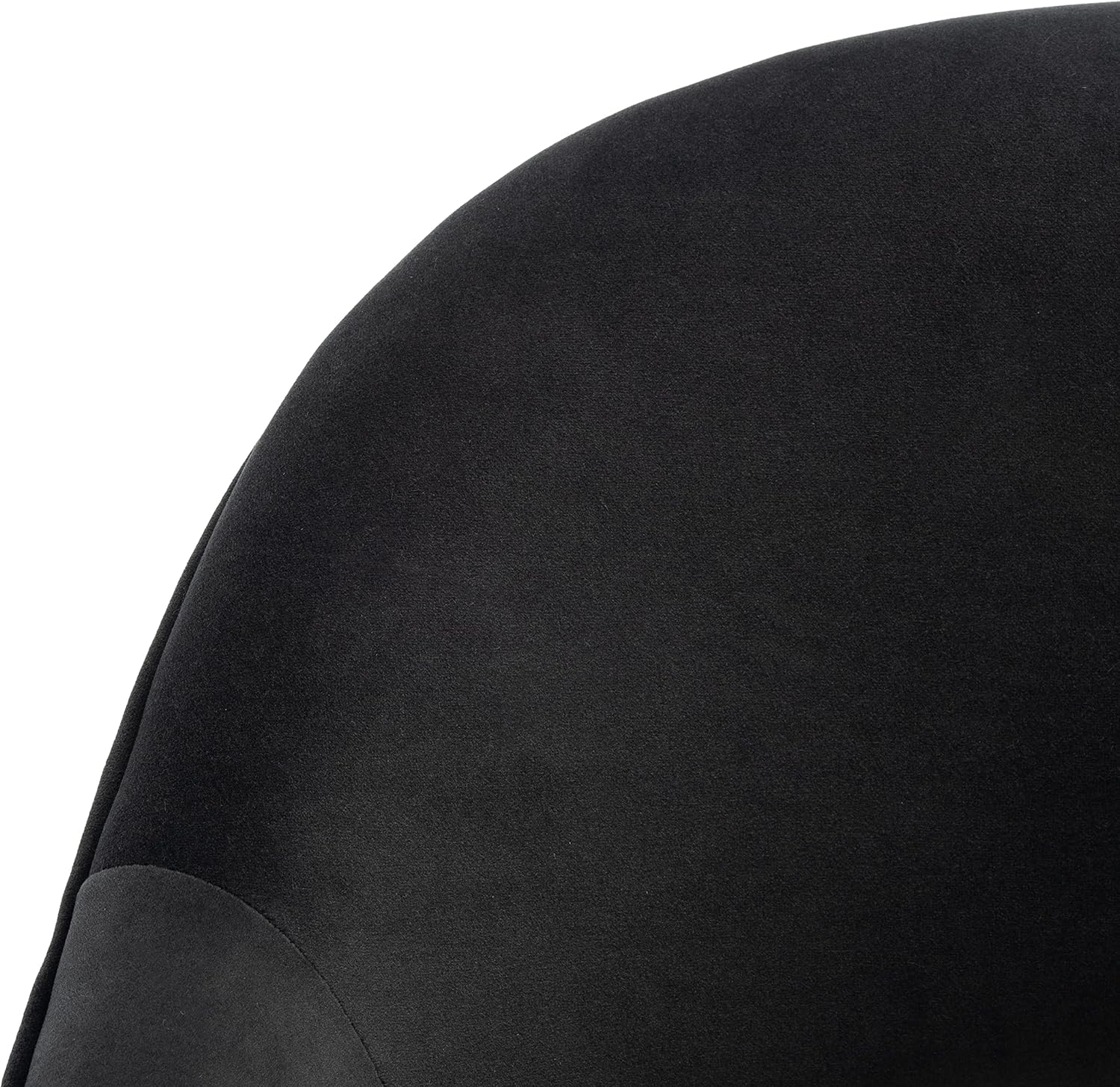 SAFAVIEH Home Collection Dublyn Black Velvet/Gold Accent Chair