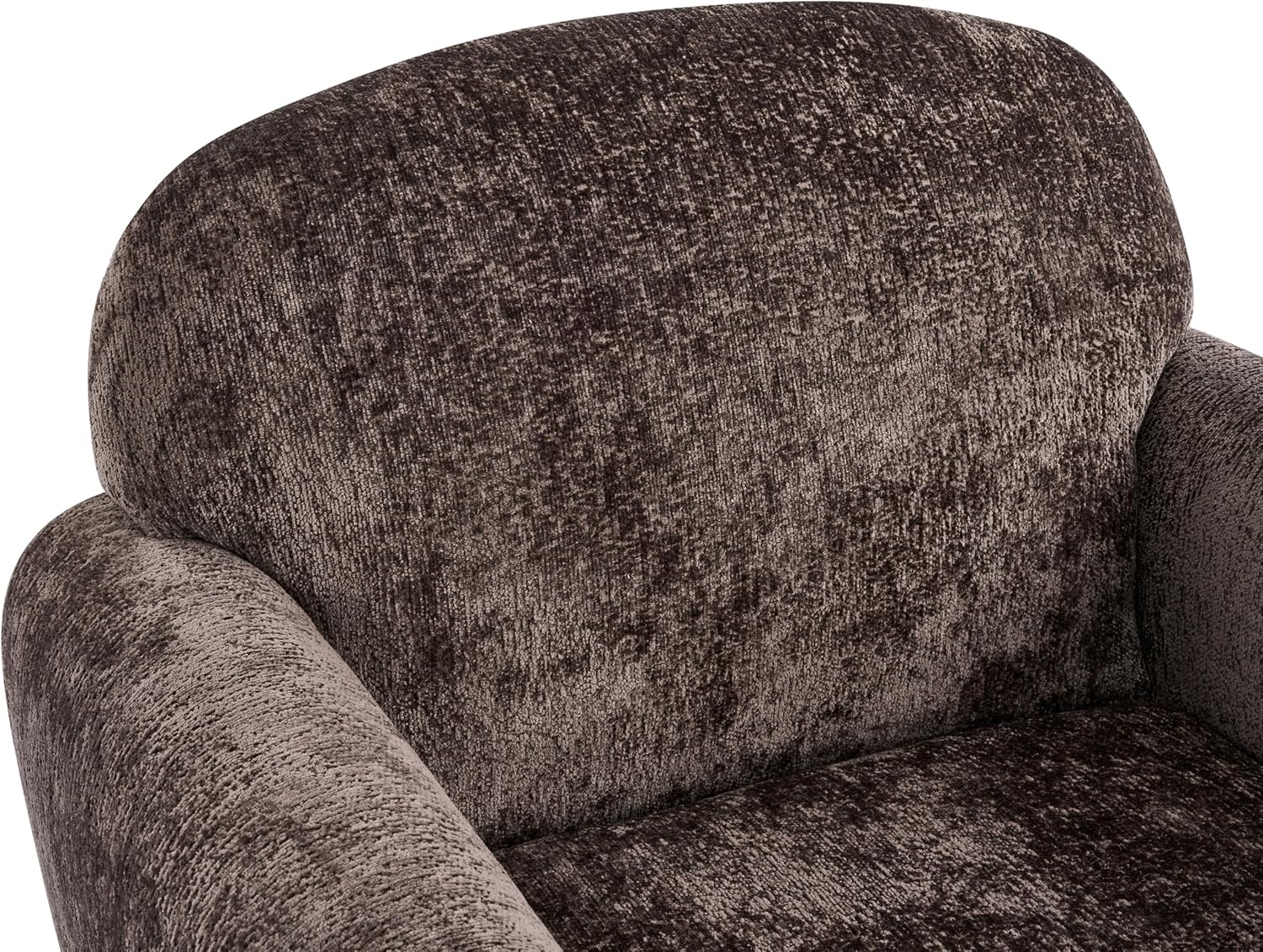 Christopher Knight Home Peysz Modern Accent Chair, Chenille Upholstered Armchair with Rounded Wooden Legs, Comfortable Single Sofa, Soft Cushion Seating, Lounge Chair Indoor, Dark Brown