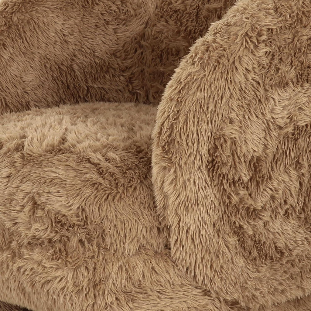 Tov Furniture Kiki Dark Taupe Vegan Shearling Accent Chair