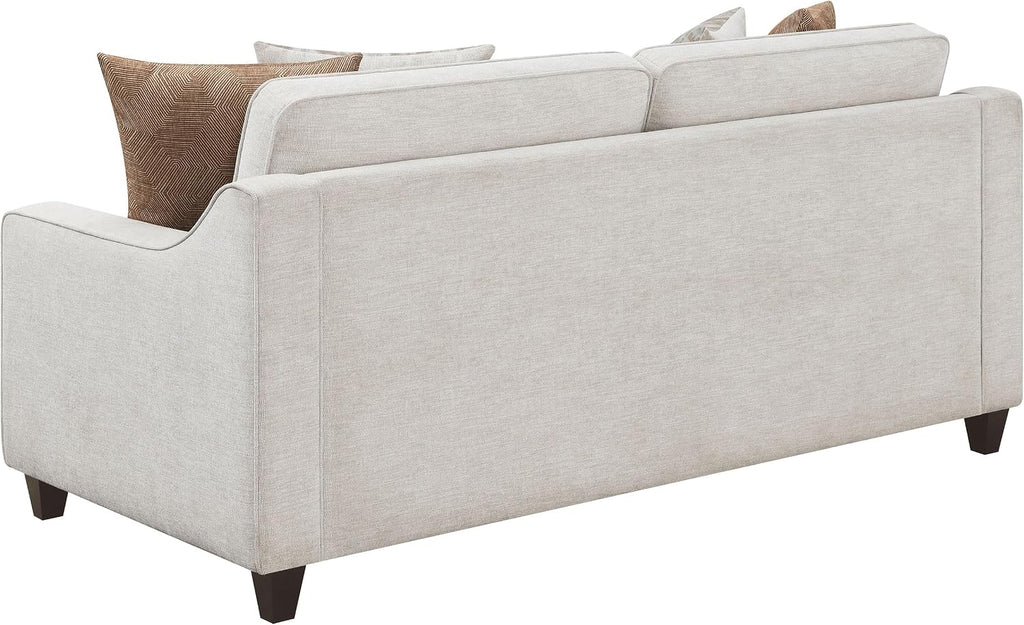 Coaster Home Furnishings - Christine - 2-Piece Woven Chenille Upholstered Sofa and Loveseat Set with Sloped Arms - Transitional - Living Room - Beige - 552061-S2