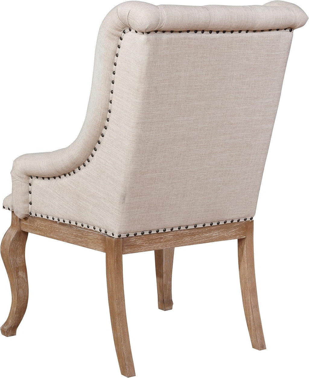 Coaster Home Furnishings - Brockway - 7-Piece Wood Dining Table Set - Double Pedestal Base, Table with Extension Leaf, Button-Tufted Chairs with Nailhead Trim - Dining Room - Barley Brown - 110291-S7