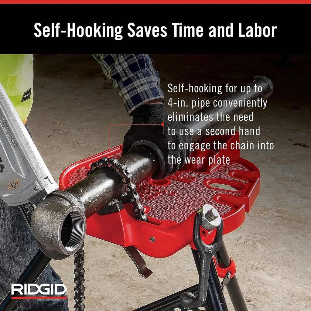 Ridgid 36273 Portable Tristand Chain Vise, Red