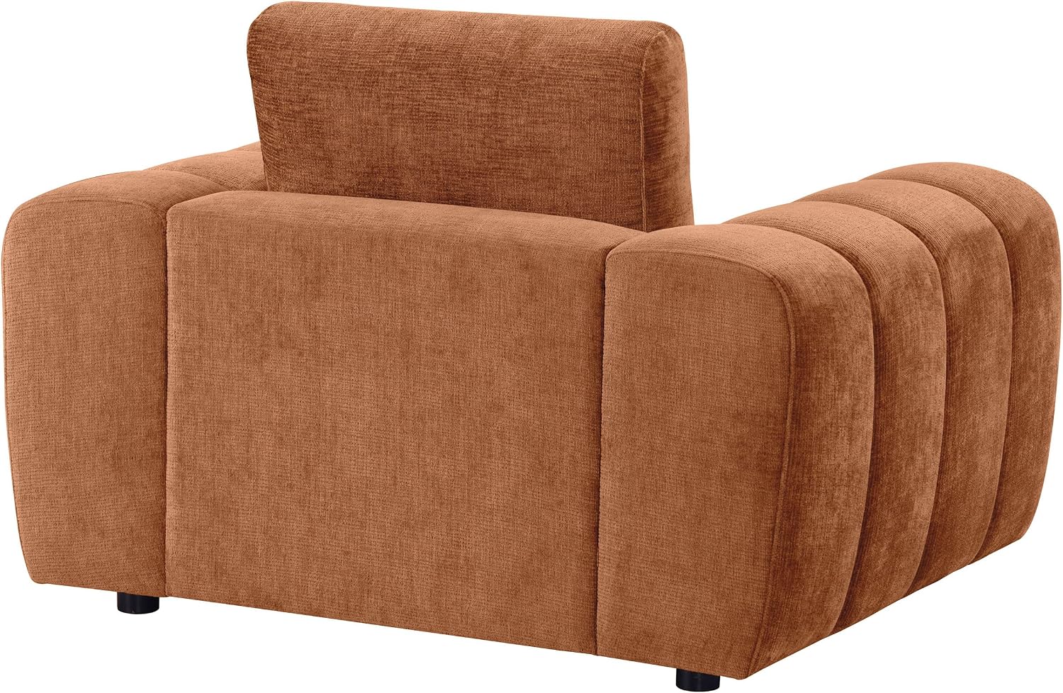 Coaster Home Furnishings - Burnett - Chenille Upholstered Accent Chair with Rounded Arms, Curved Shape, Attached Seat and Reversible Back Cushion - Living Room - Burnt Orange - 504953