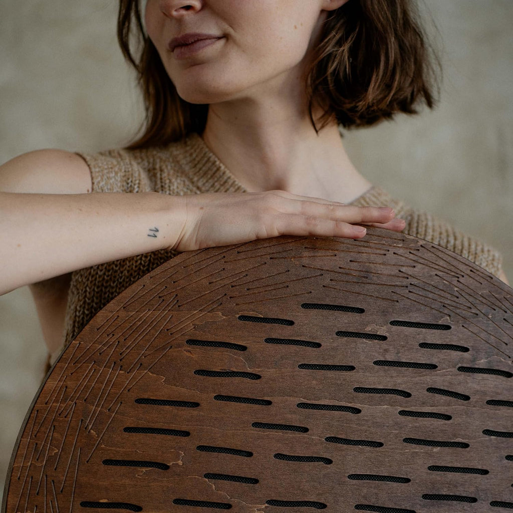 Water-Fall Disc — Wooden Ocean Drum, Storm, 19.5' (50 cm) | Deep Ocean Waves & Waterfall Sound for Sound Bath, Meditation & Sleep | No Bag