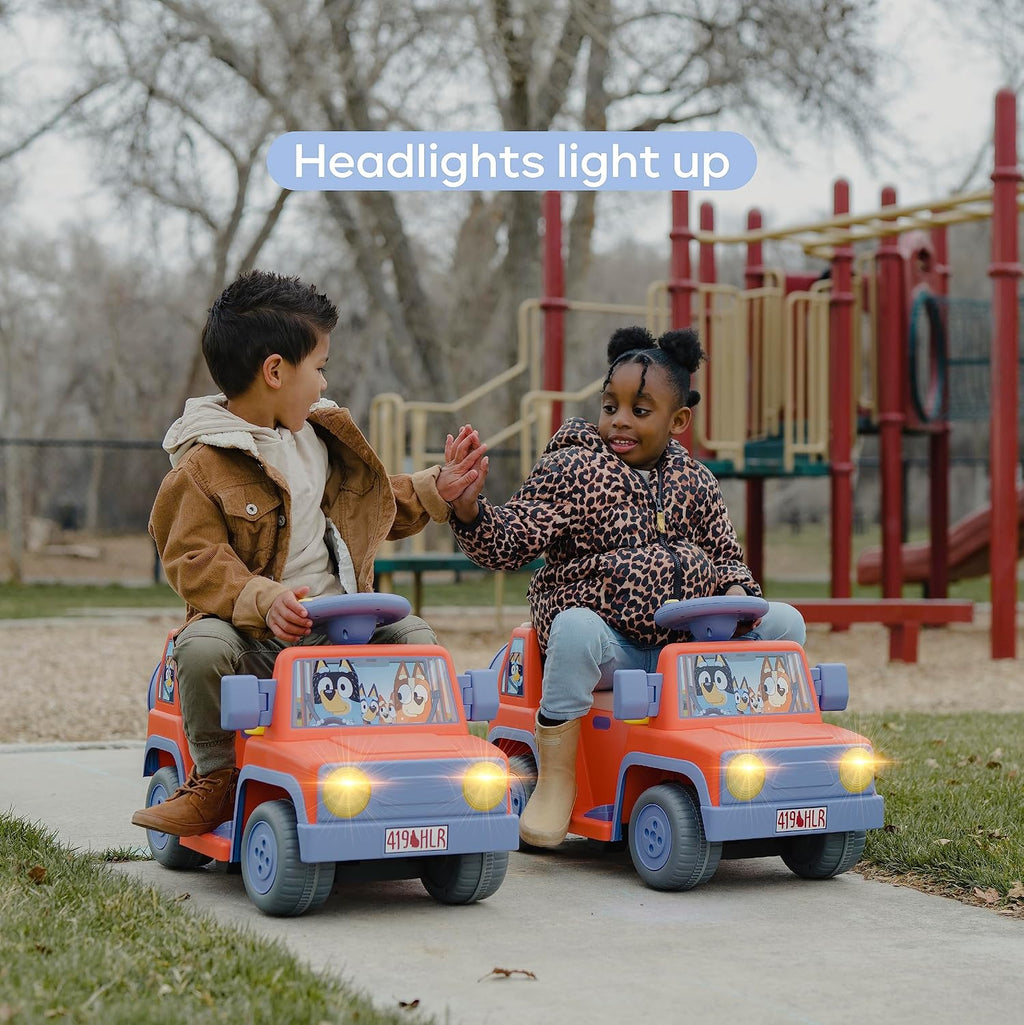Bluey - Ride On Toy for Kids, LED Headlights, Music and Horn