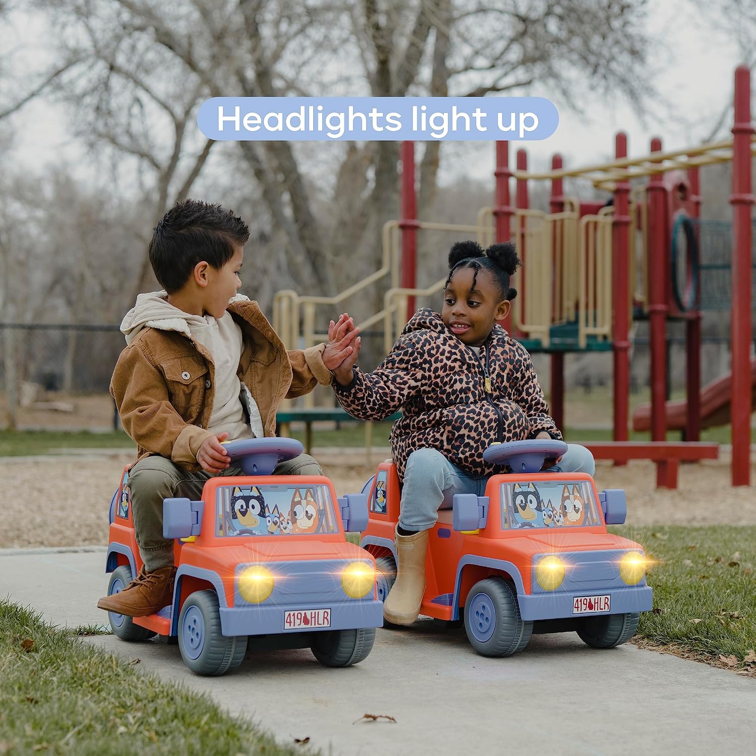 Bluey - Ride On Toy for Kids, LED Headlights, Music and Horn