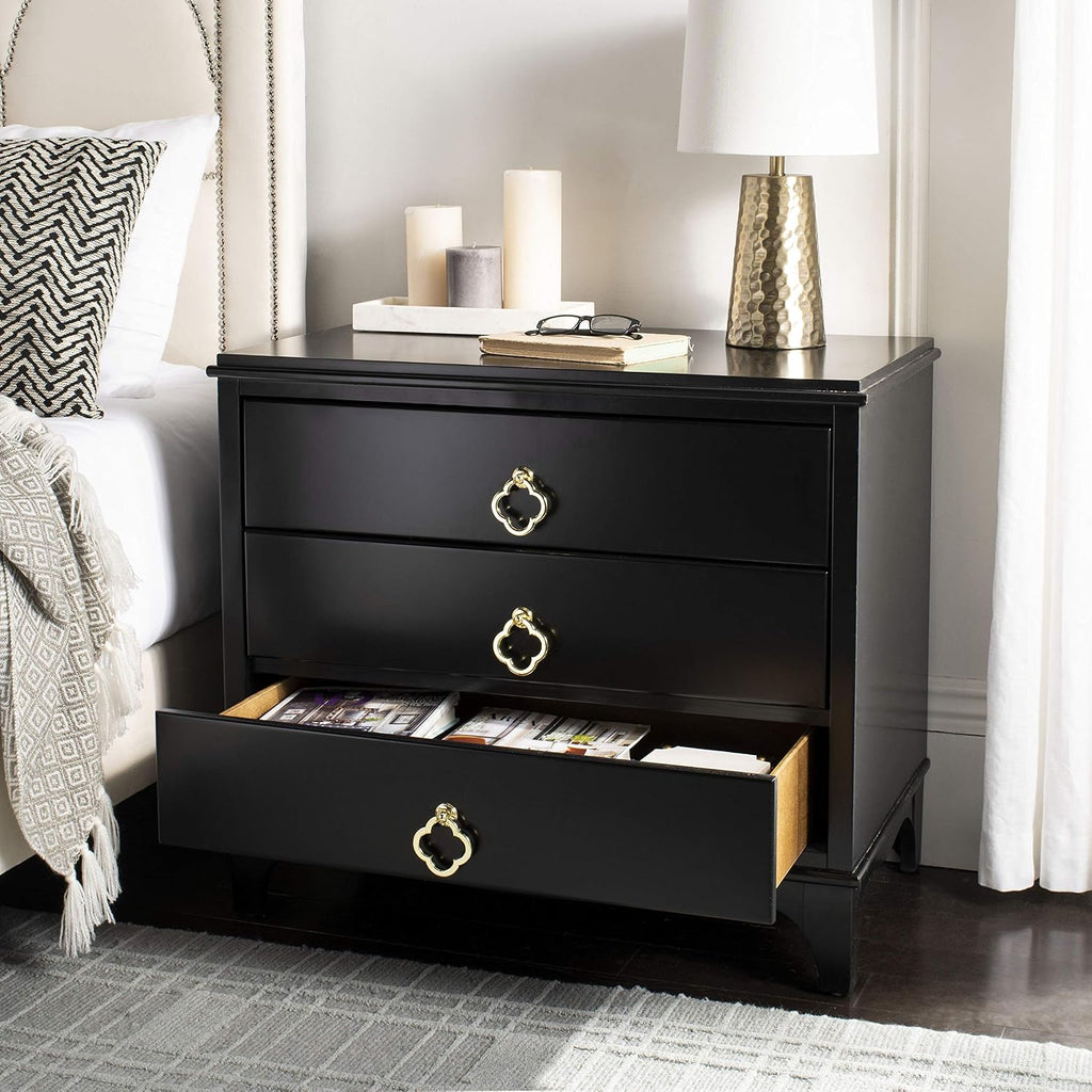 Safavieh Home Collection Hannon 3 Drawer Contemporary Nightstand