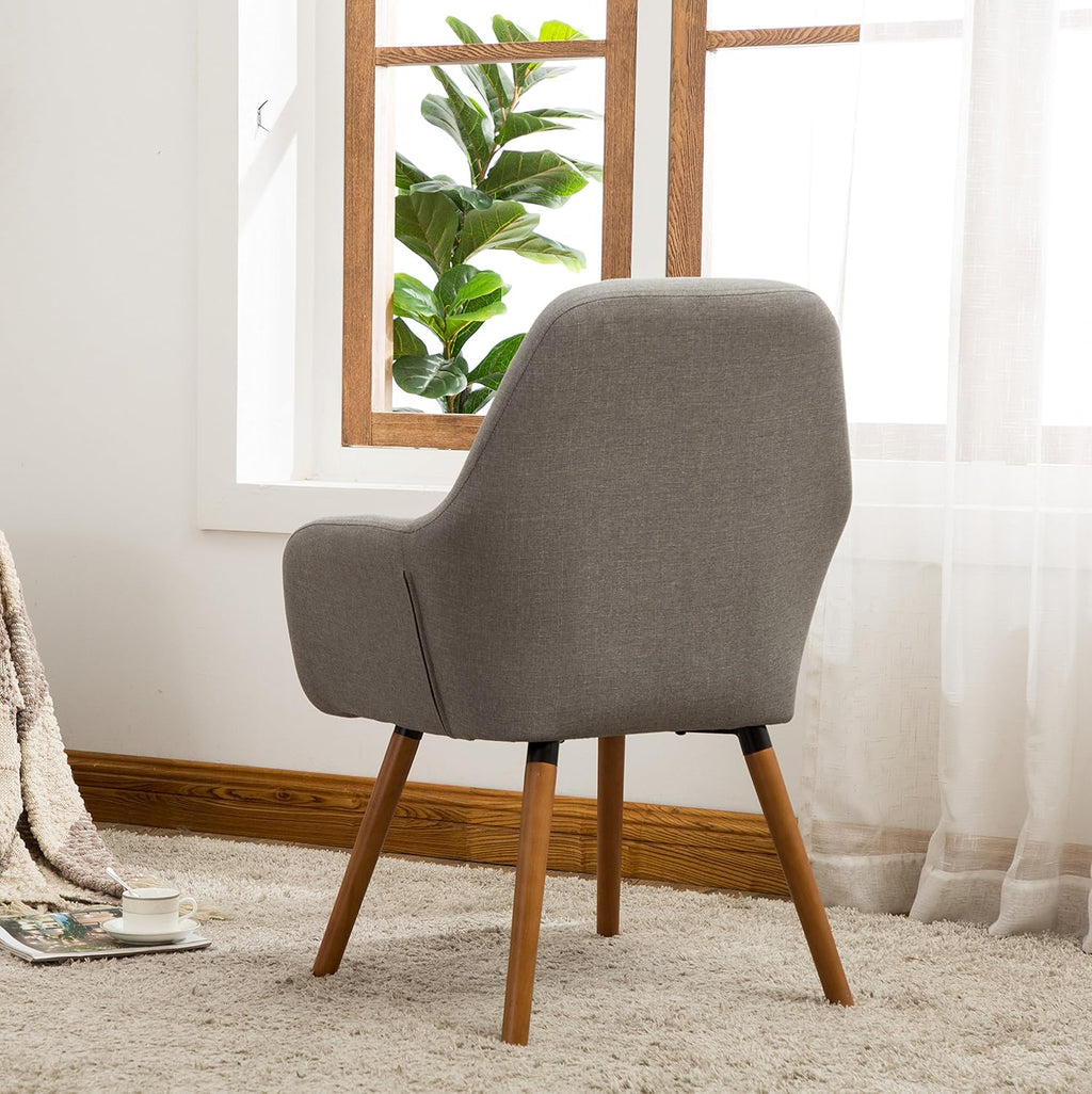 Roundhill Furniture Tuchico Contemporary Fabric Accent Chair,Arm Rest, Gray