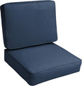 Sorra Home Sunbrella Deep Seating Cushion Set - Outdoor Chair Pad & Back Pillow, Water & Fade Resistant for Patio Furniture with Plush Foam - Spectrum Indigo (23.5' x 23' x 5')