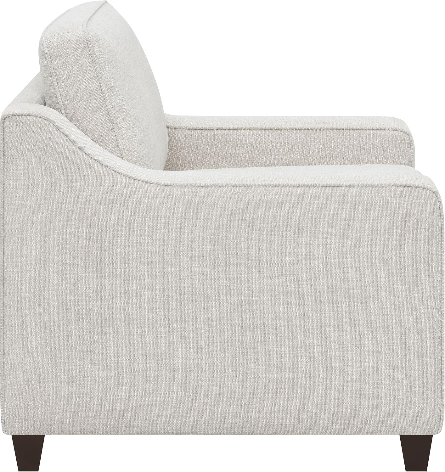 Coaster Home Furnishings - Christine - Upholstered Sloped Track Arm Accent Chair with Padded Seat and Back, Wood Frame, Reversible Cushion and Tapered Wood Legs - Living Room - Beige - 552063