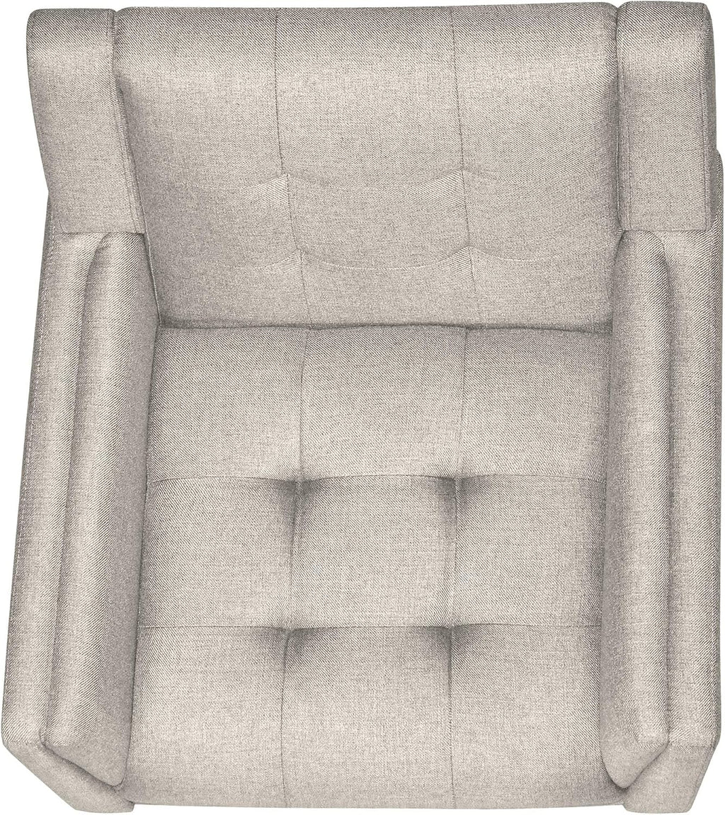 Christopher Knight Home Evelyn Mid Century Modern Fabric Arm Chair, Beige & Walnut (305538