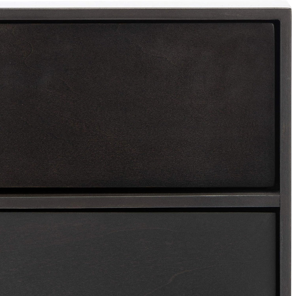 SAFAVIEH Couture Home Collection Adelyn Black & Gold 2-Drawer Nightstand, Fully Assembled (SFV7209B)