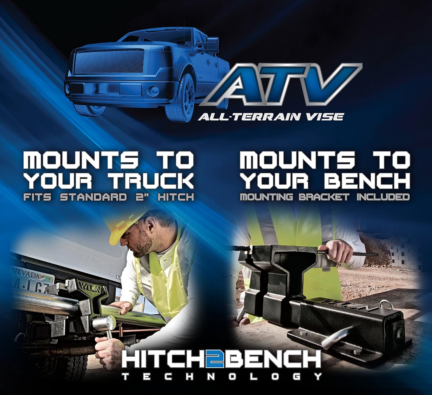 Wilton ATV All-Terrain Truck Hitch Vise, 6' Jaw Width, 5-3/4' Max Jaw Opening, 5' Throat (10010)