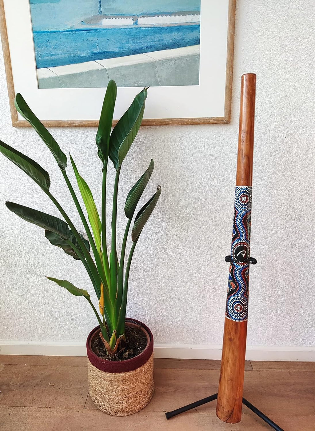 AT ''Dreamtime'' package: wooden didgeridoo 130cm - bag - wooden boomerang 40cm - rainstick/shaker 20cm