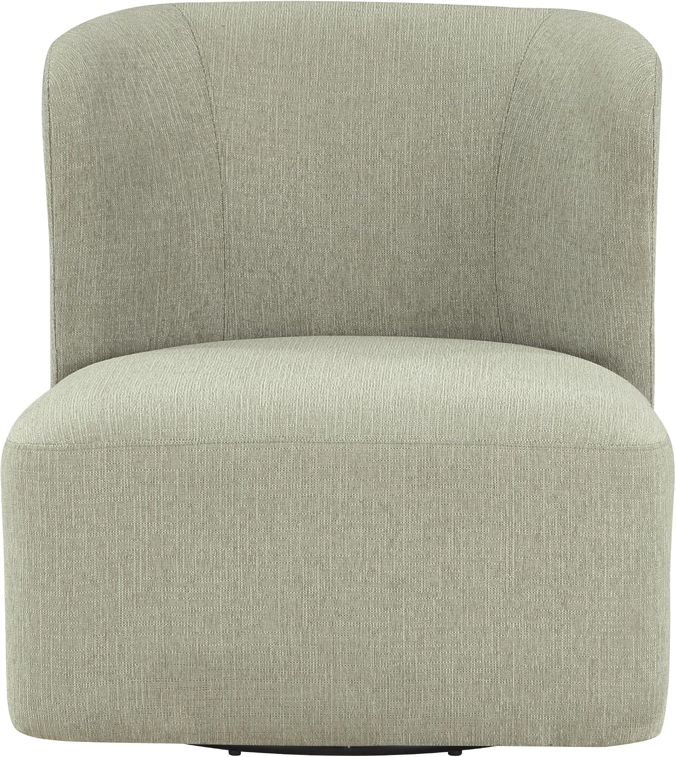 OSP Home Furnishings Lucia Modern Barrel Swivel Accent Chair, Fog Fabric