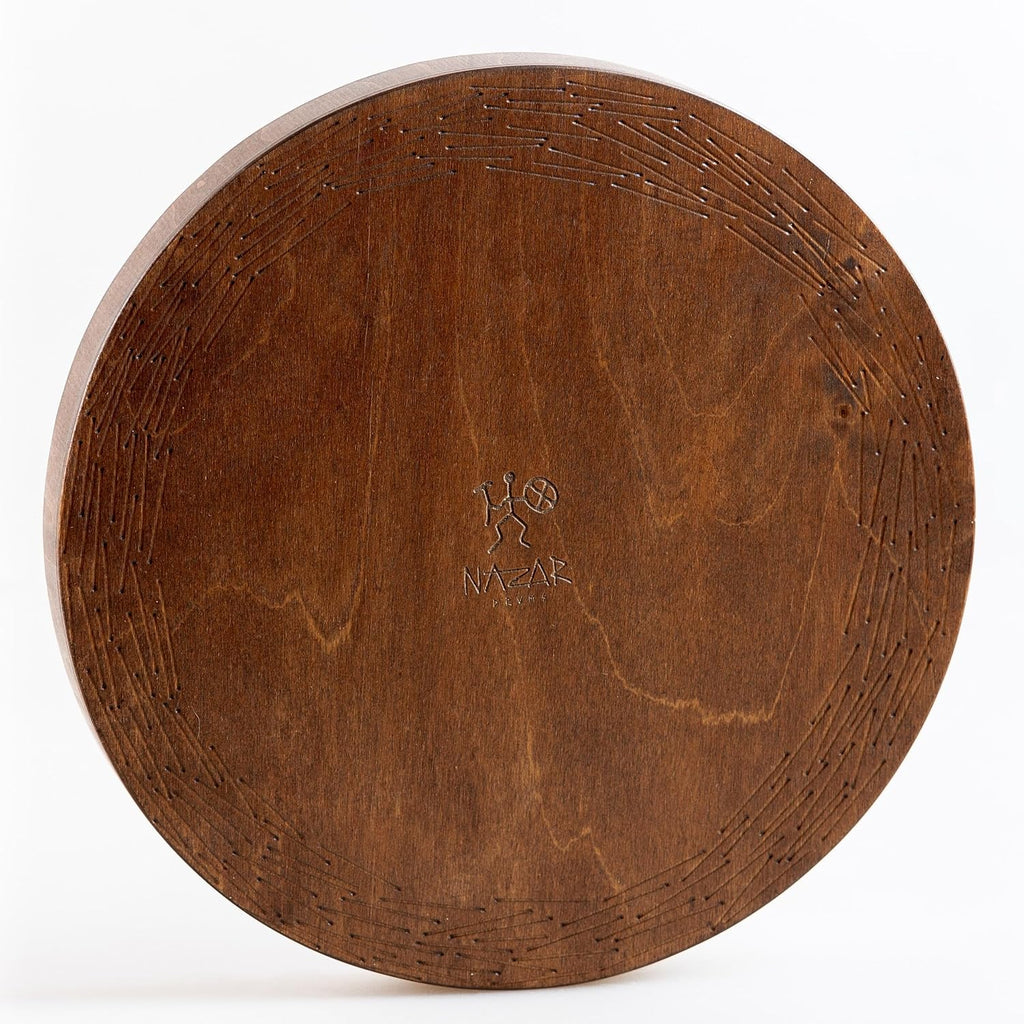 Water-Fall Disc — Wooden Ocean Drum, Storm, 12' (30 cm) | Realistic Ocean Waves & Waterfall Sound for Meditation & Yoga | With Protective Bag