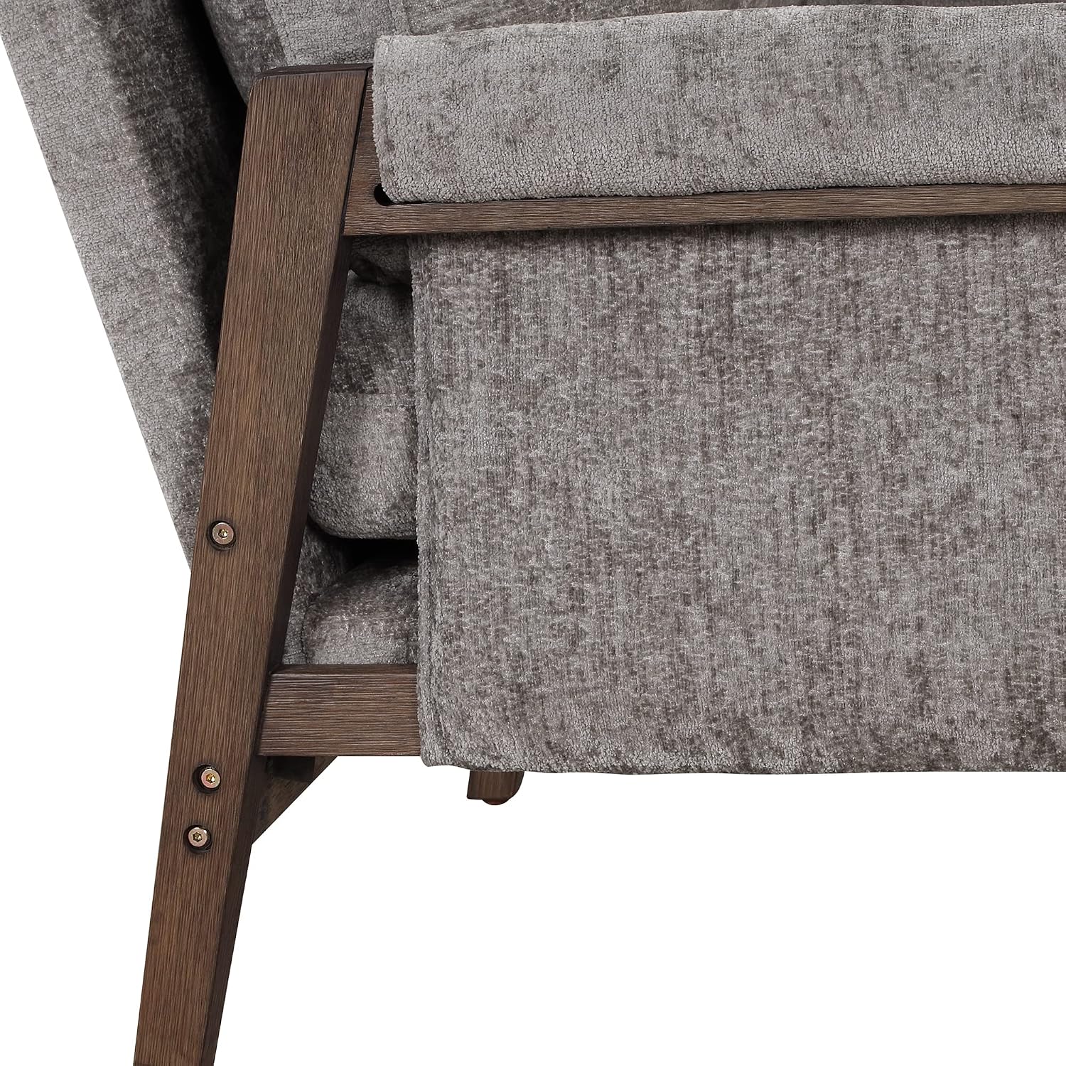Roundhill Furniture Kelly Mid-Century Modern Accent Armchair, Gray
