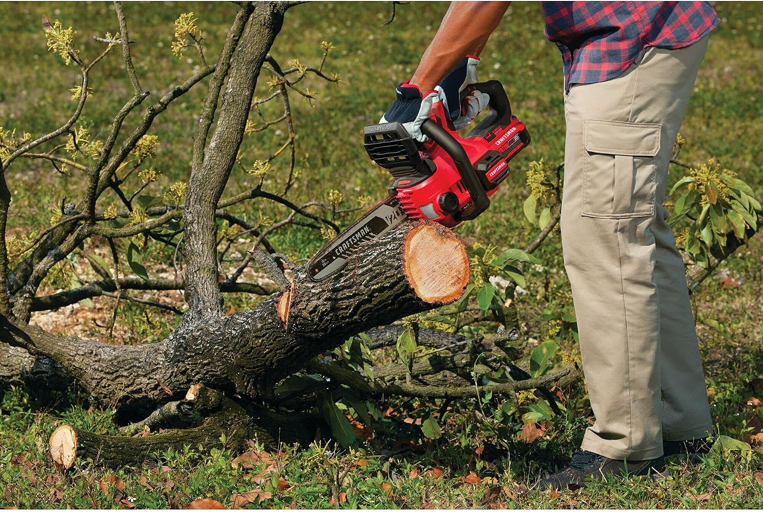 CRAFTSMAN V20 Mini Chainsaw, Cordless, 12 inch, Bare Tool Only (CMCCS620B)