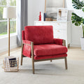 Roundhill Furniture Kelly Mid-Century Modern Accent Armchair, Red