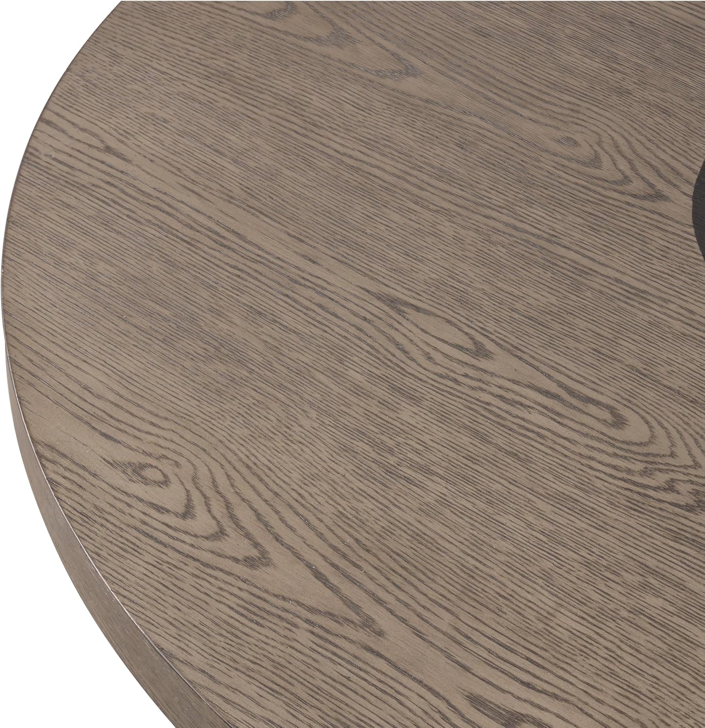Furniture of America Demi Modern Solid Wood 54-inch Round Dining Table with Cone-Shaped Pedestal Base, Two-Tone Design, Seats up to 4, for Home Kitchen, Living Room, Dinettes, Rustic Oak/Dark Walnut