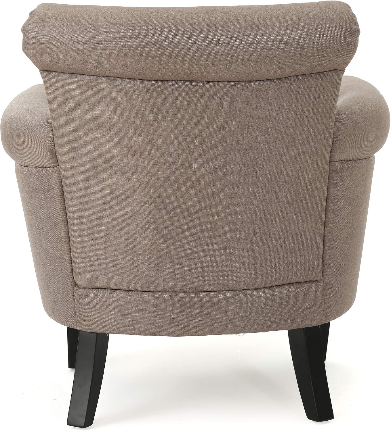 Christopher Knight Home Brice Vintage Scroll Arm Studded Fabric Club Chair, Light Coffee / Dark Brown, 31D x 29.5W x 31.5H in