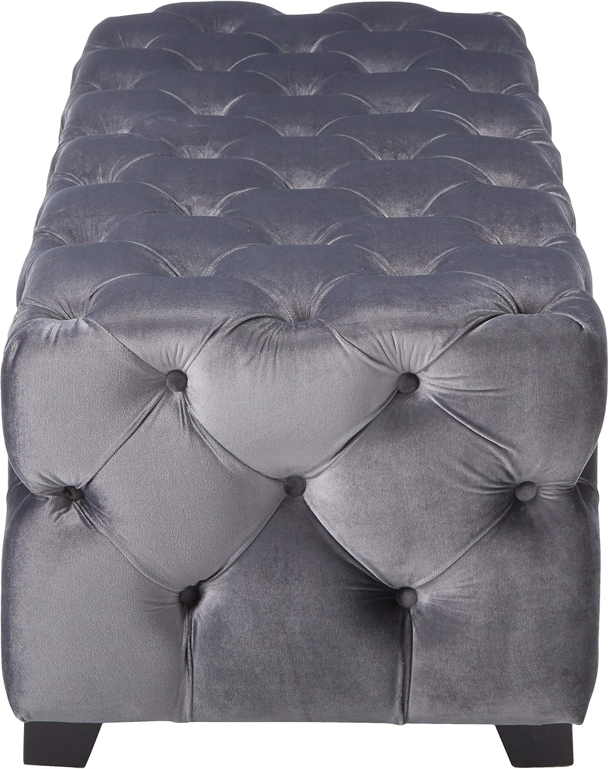 Christopher Knight Home Piper Velvet Ottoman, Grey
