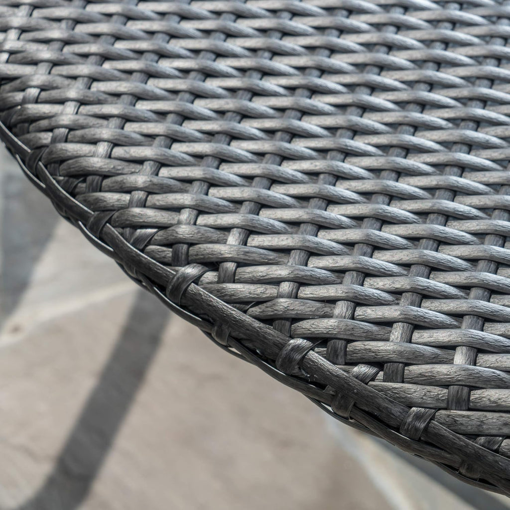 Christopher Knight Home Corsica Wicker Round Dining Table, Grey