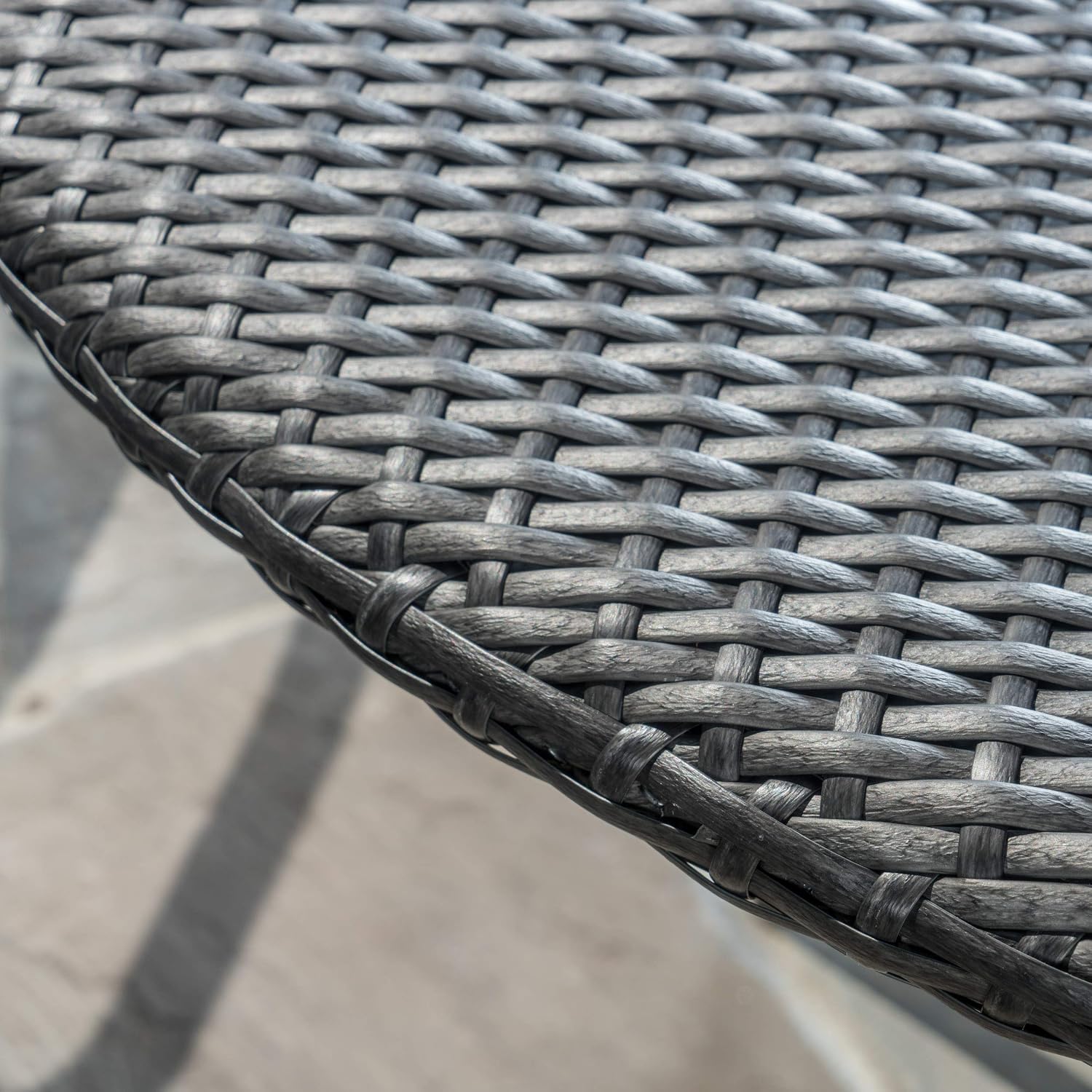 Christopher Knight Home Corsica Wicker Round Dining Table, Grey