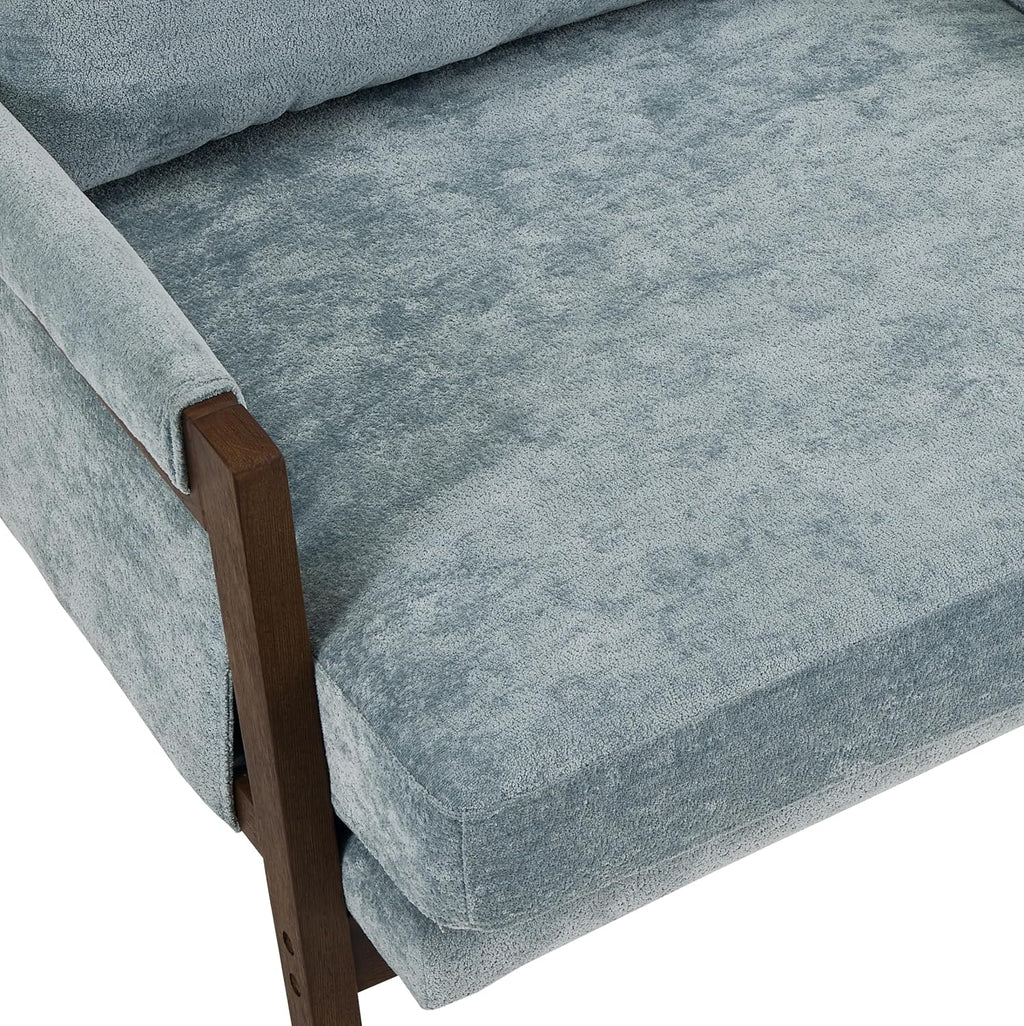 Roundhill Furniture Kelly Mid-Century Modern Accent Armchair, Blue
