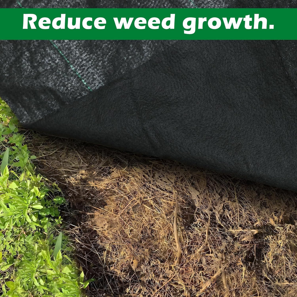 WAENLIR 5.8oz 6FT x 250FT Heavy Duty Landscape Fabric Weed Barrier Premium Woven Ground Cover Roll, UV Resistant&Tear-Proof, Ideal for Garden Beds, Walkways, Patios, Greenhouses, Outdoor Landscaping