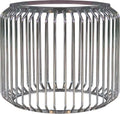Coaster Home Furnishings - Veena - Metal Round Dining Table Base - Dining Table Base and Cage-Style Design, Pedestal Leg - Contemporary - Dining Room - Chrome - 193430