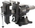 Yost Vises 760-DI Multi-Jaw Rotating Vise 6 Inch Jaw Width | 2 in 1 Multipurpose Bench and Pipe Vise | Secure Grip with Swivel Base | Made with a Combination of Ductile Iron & Hardened Steel