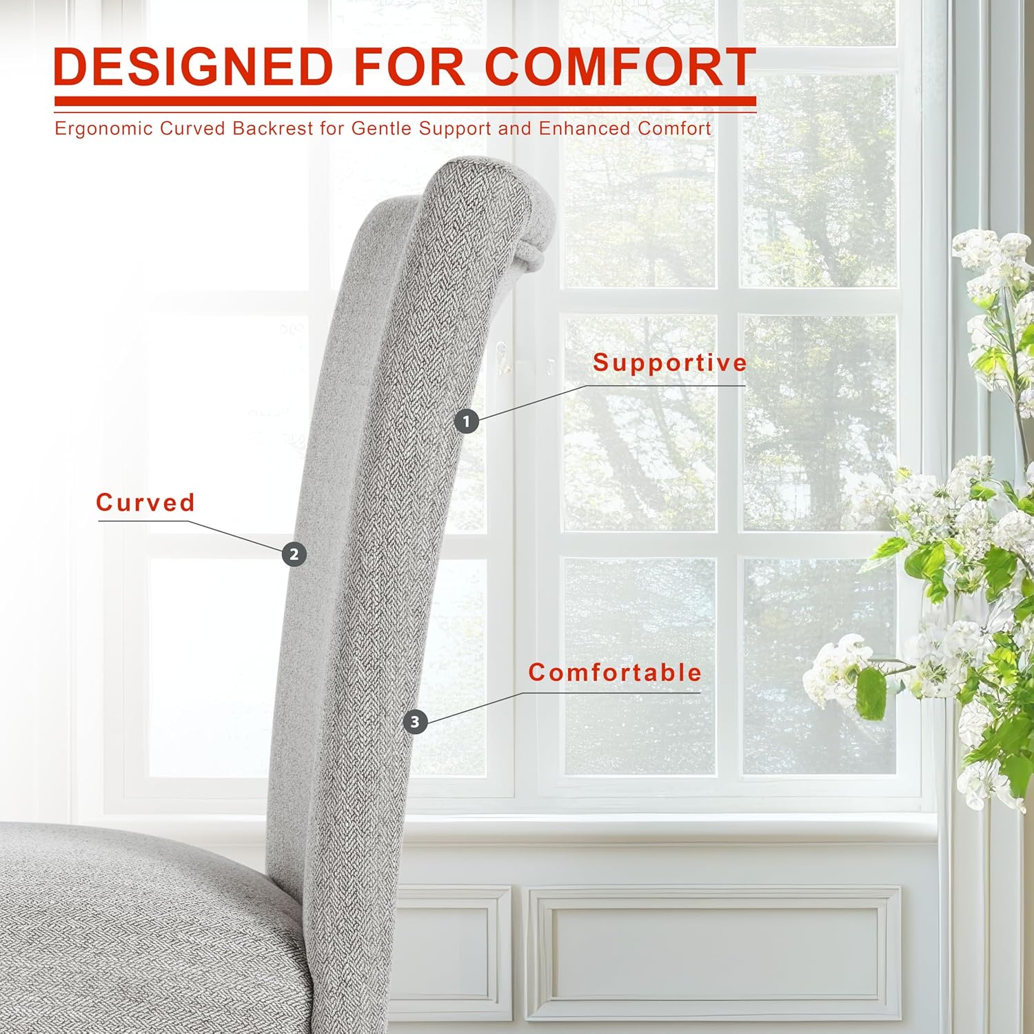 HomePop Classic Parsons Dining Chair - Light Gray (Single Pack)