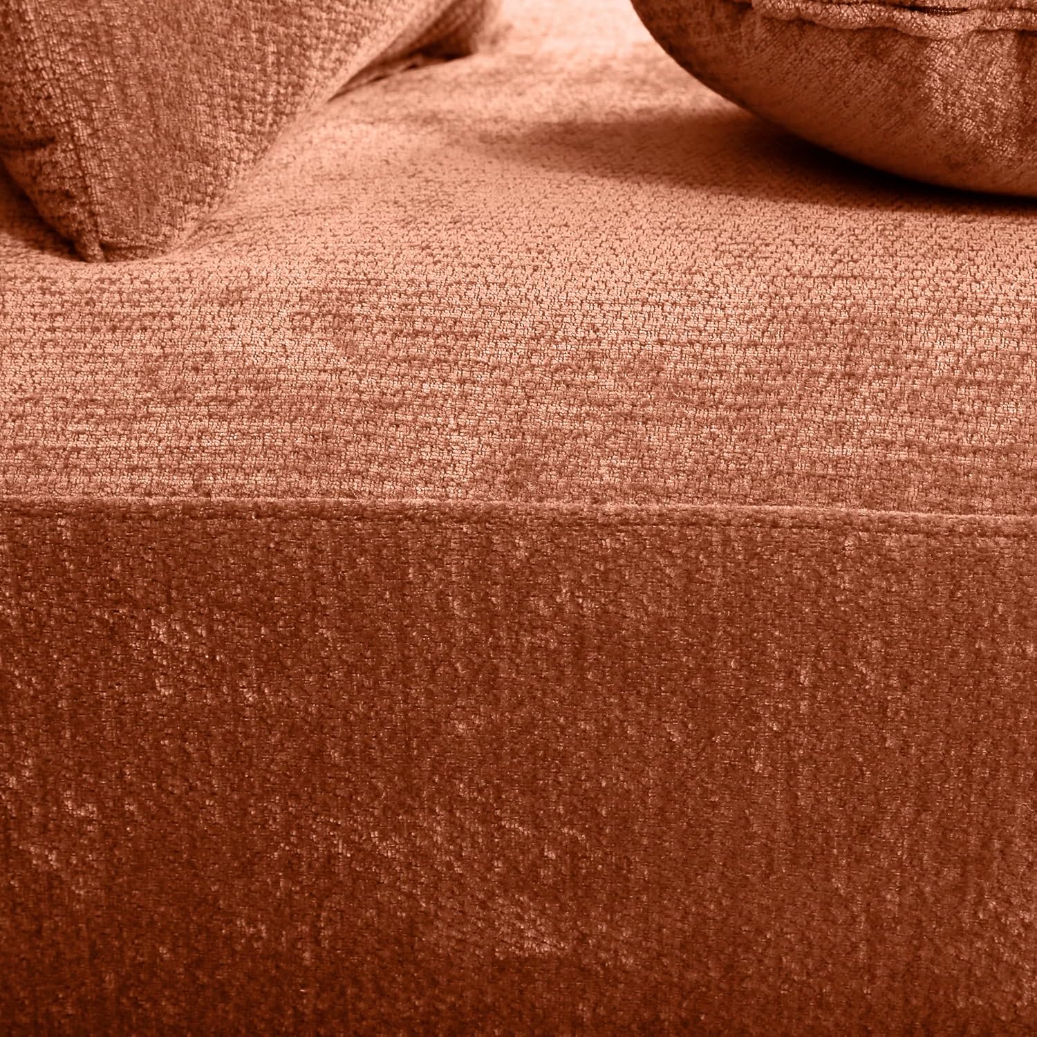 Christopher Knight Home Grelyn Modern Curved Modular Sectional Sofa, Wool Fabric Large Cloud Couch, 6-Seater L-Shaped Couch Living Room, 3-Piece Lounge Sofa with Chaise,Fully Assembled,Brownish Orange