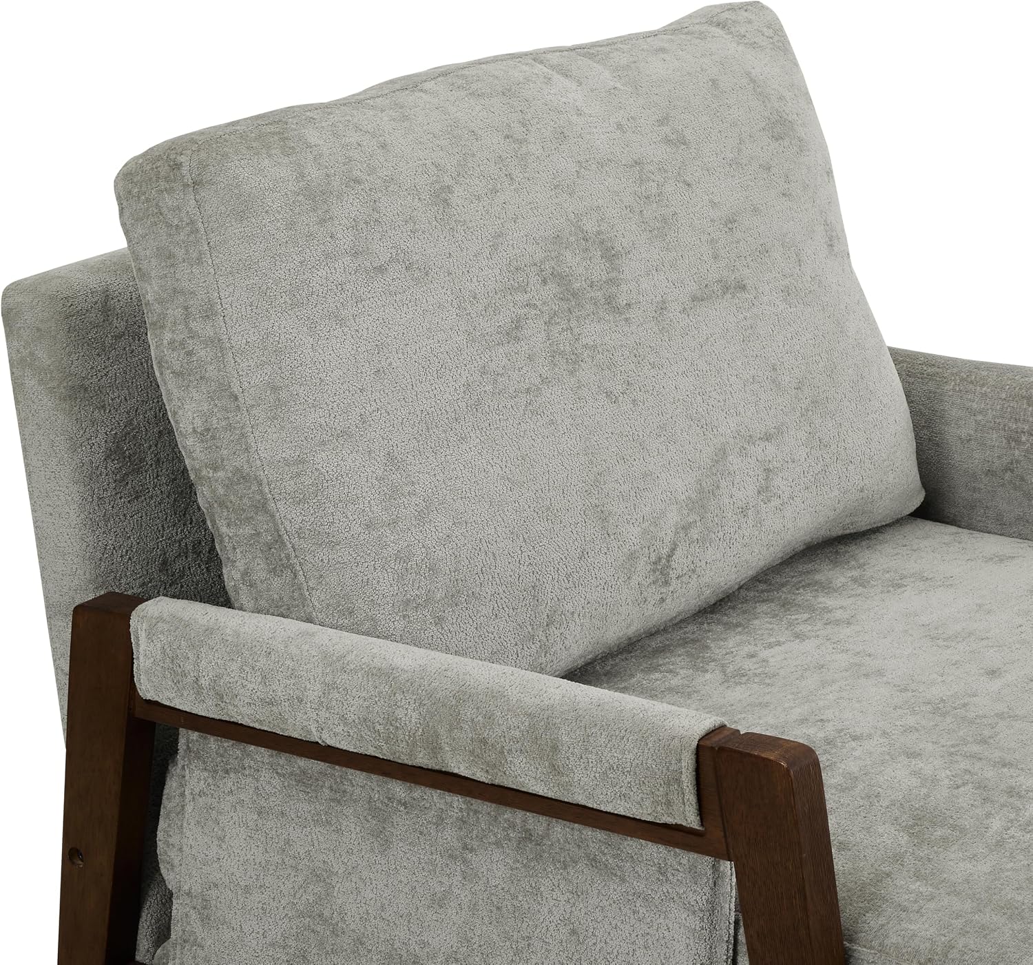 Roundhill Furniture Kelly Mid-Century Modern Accent Armchair, Gray