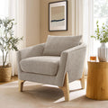 VANOMi 32' Living Room Chairs, Comfy Chair for Bedroom with Thick Cushion, Sharpe Arm Chair for Reading, Office, Apartment, Camel