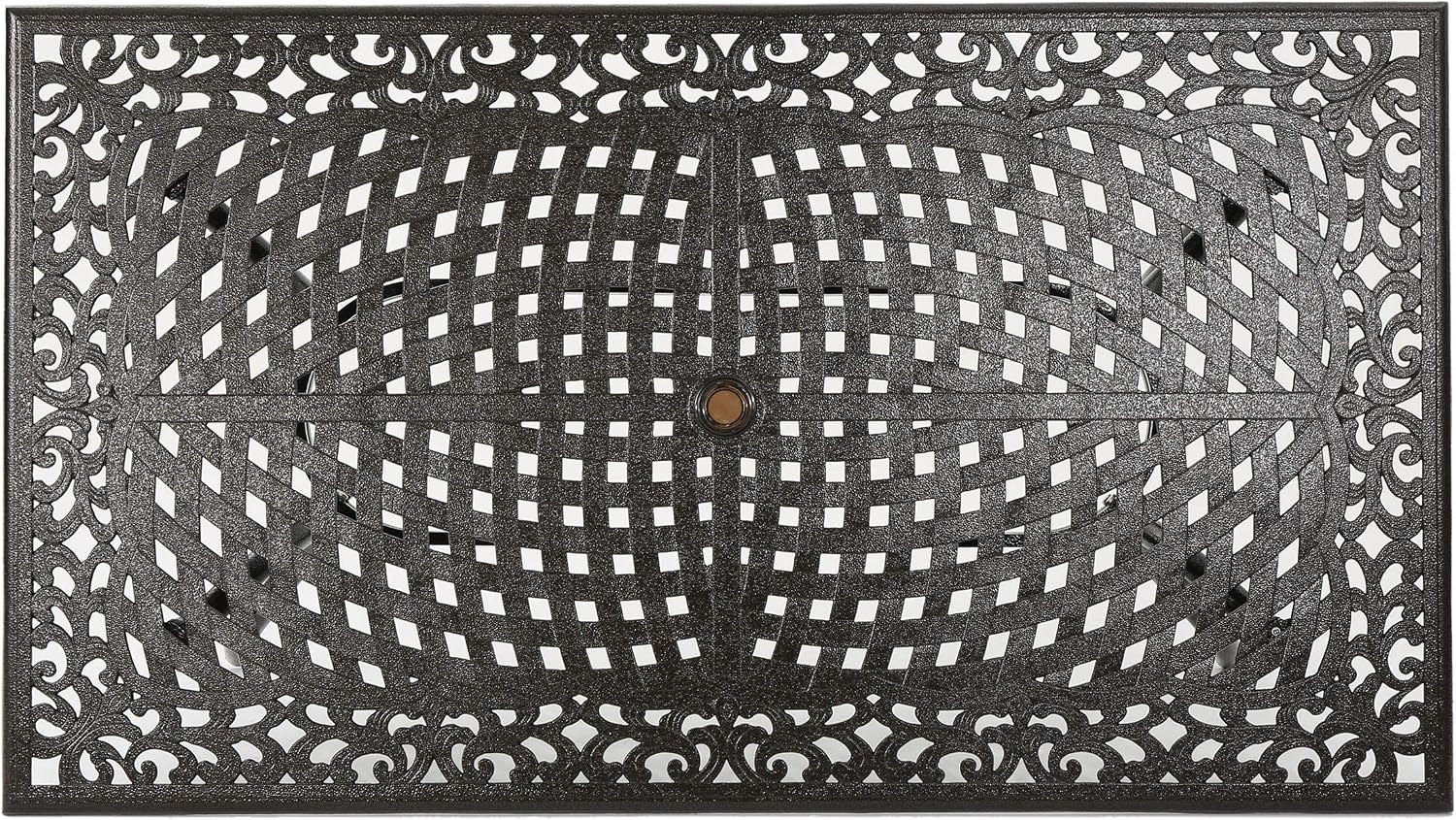 Christopher Knight Home Yamilet Traditional Outdoor Aluminum Rectangular Dining Table, Hammered Bronze