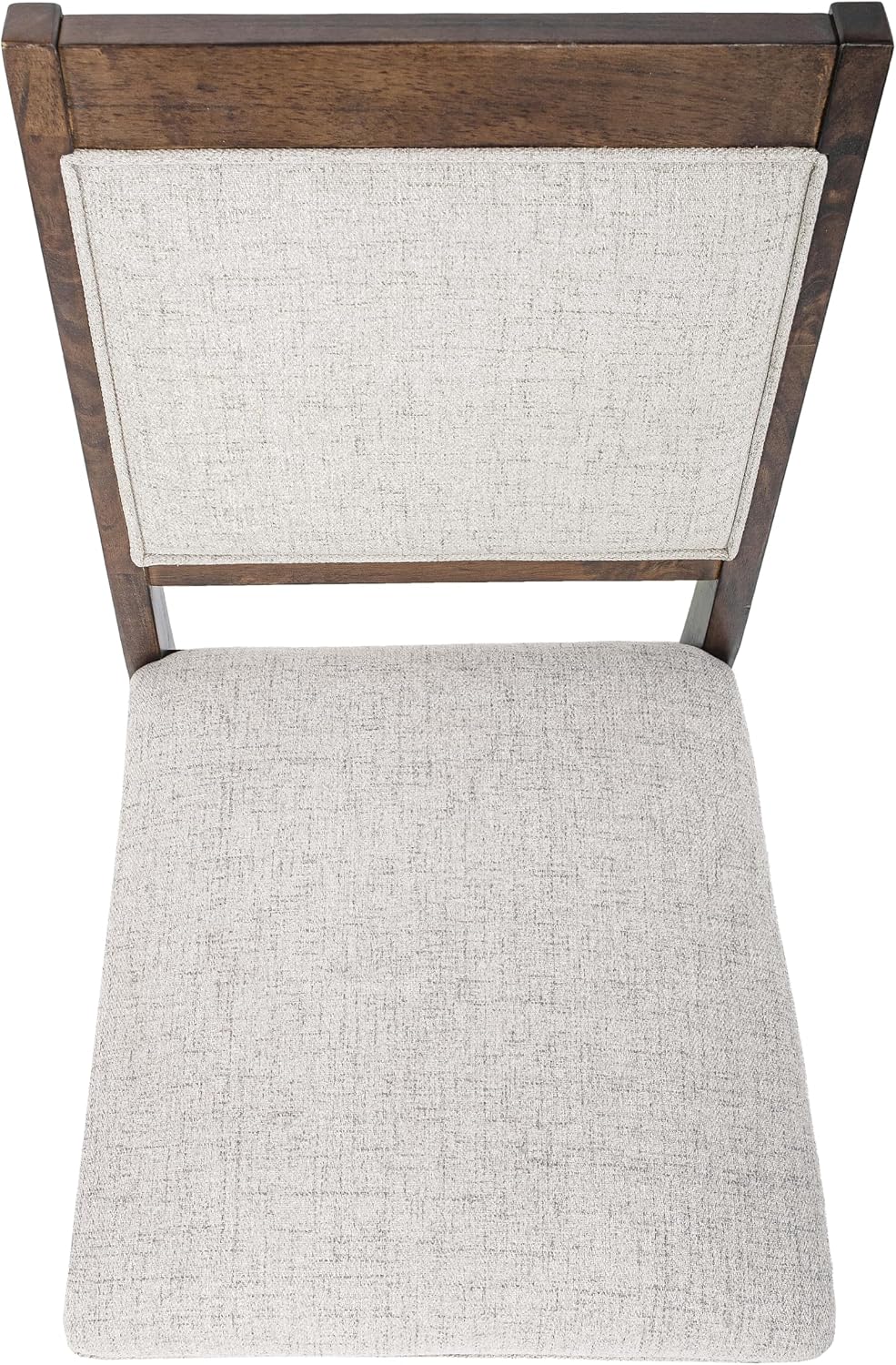 HomePop Open Back Upholstered Wood Frame Dining Chairs -Neutral Textured Solid (Set of 2)