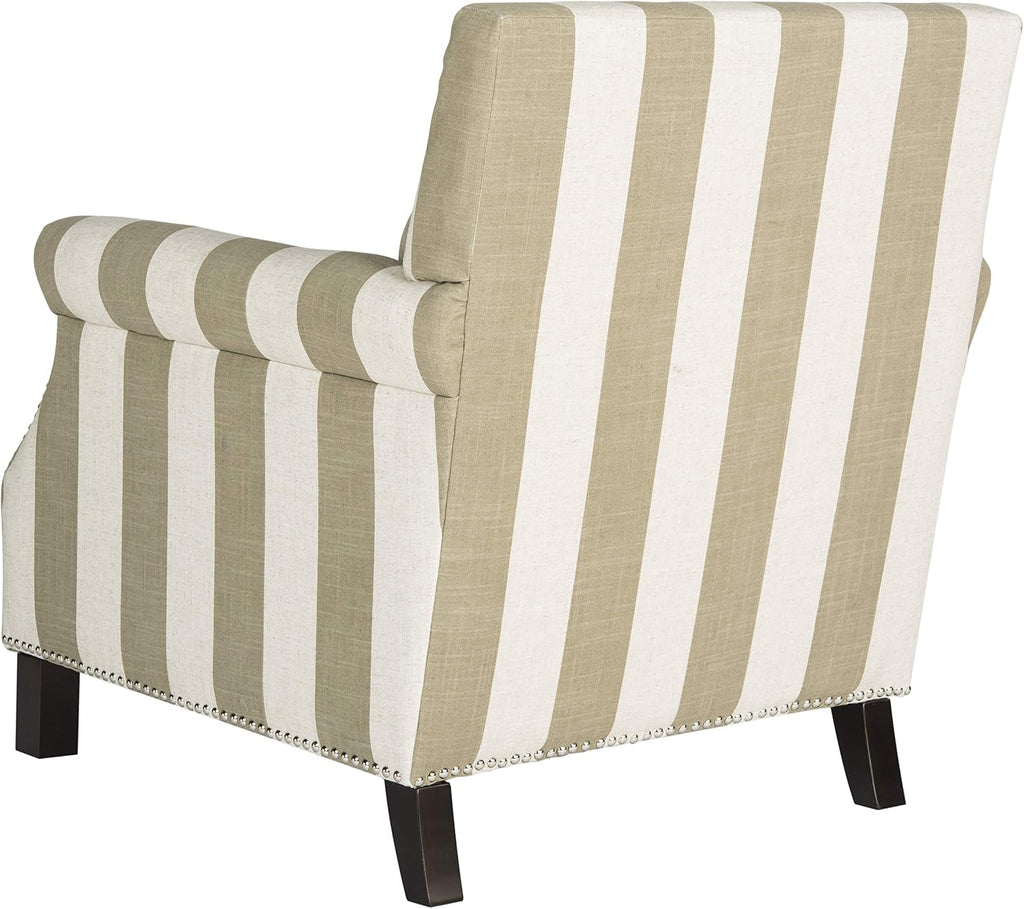 SAFAVIEH Mercer Collection Charles Grey Linen Club Chair