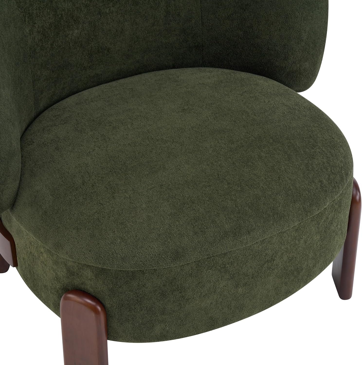 Christopher Knight Home Lily Wingback Accent Chair, Fabric Upholstered Club Chair, Solid Wood Single Lounge Sofa, Comfy Reading Chair for Living Room, Olive Green