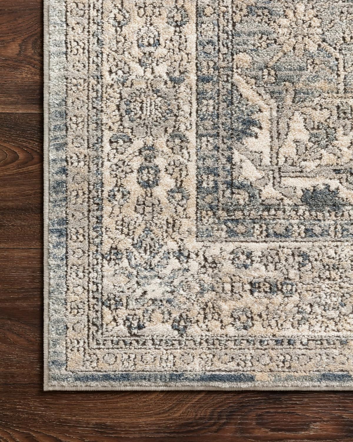 Loloi II Teagan Collection TEA-04 Sky/Natural 11'-6' x 15', .25' Thick, Area Rug, Soft, Durable, Neutral, Woven, Low Pile, Non-Shedding, Easy Clean, Living Room Rug