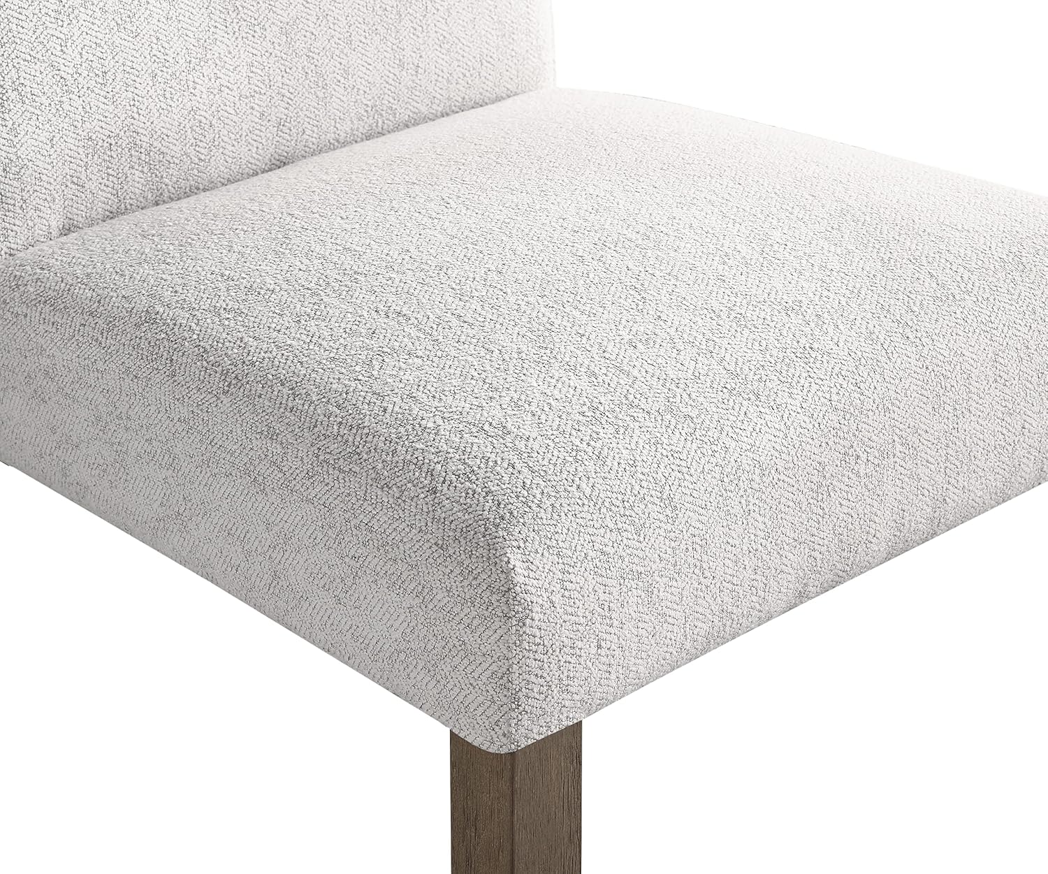 OSP Home Furnishings Everly Traditional High-Back Padded Dining Chair 2-Pack with Grey Washed Legs, Oyster Grey Fabric
