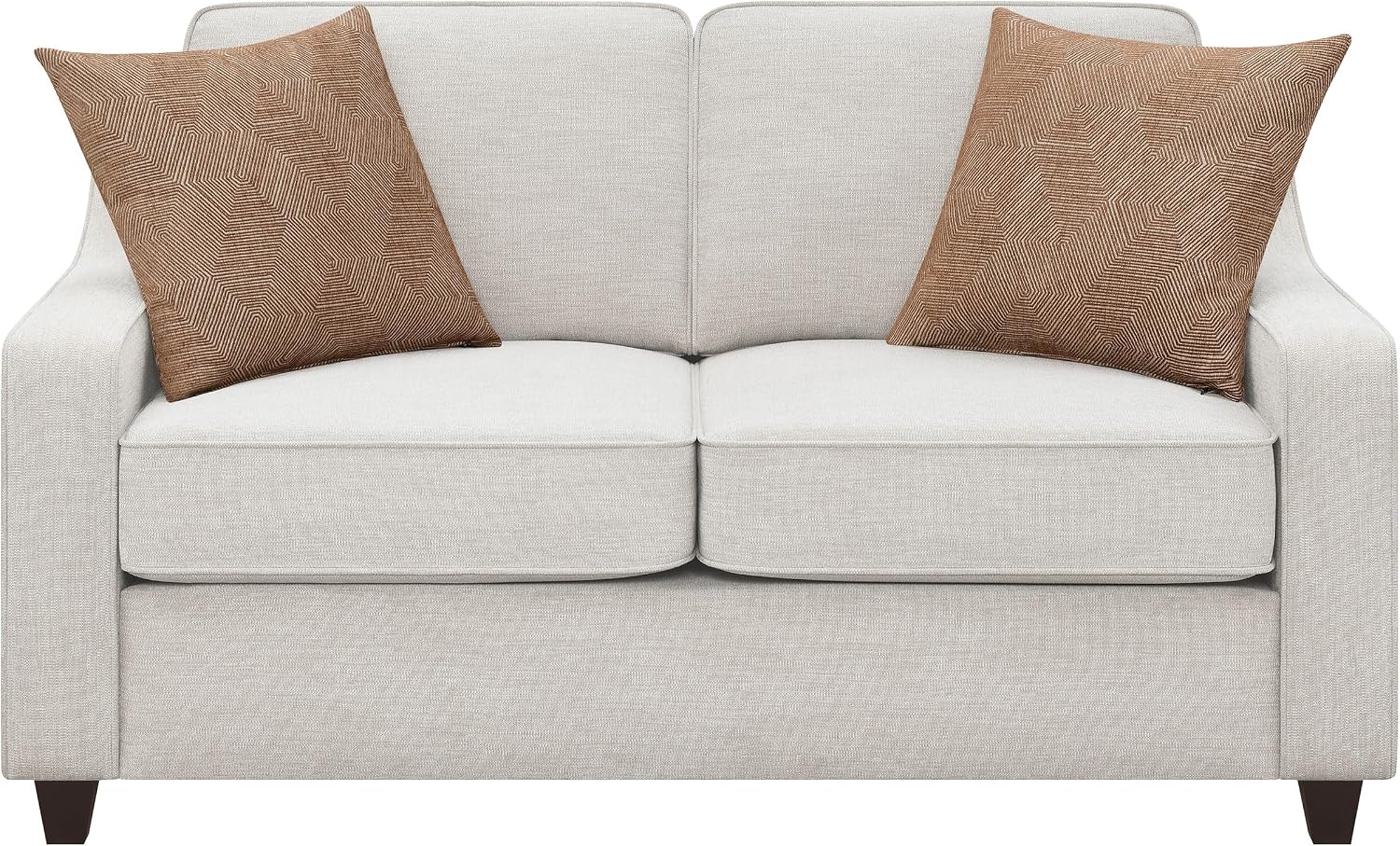 Coaster Home Furnishings - Christine - 2-Piece Woven Chenille Upholstered Sofa and Loveseat Set with Sloped Arms - Transitional - Living Room - Beige - 552061-S2