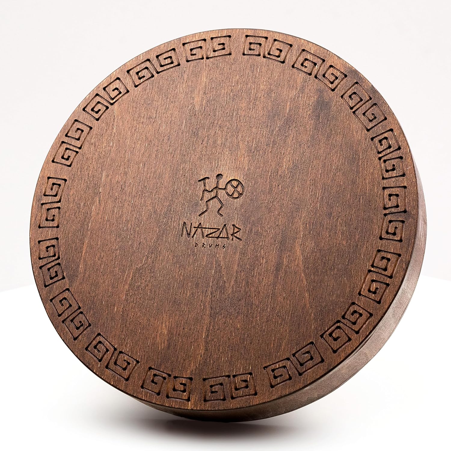 Rain-Fall Disc, 8.6 Inch (22 cm) Wooden Ocean Drum, Gentle Rain Sound for Sound Bath, Meditation & Sound Healing, Primordial Design