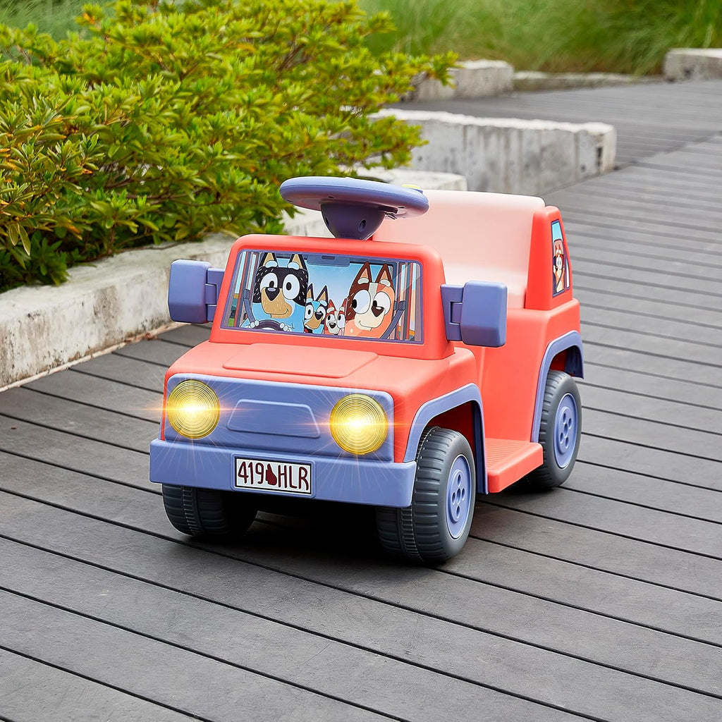 Bluey - Ride On Toy for Kids, LED Headlights, Music and Horn