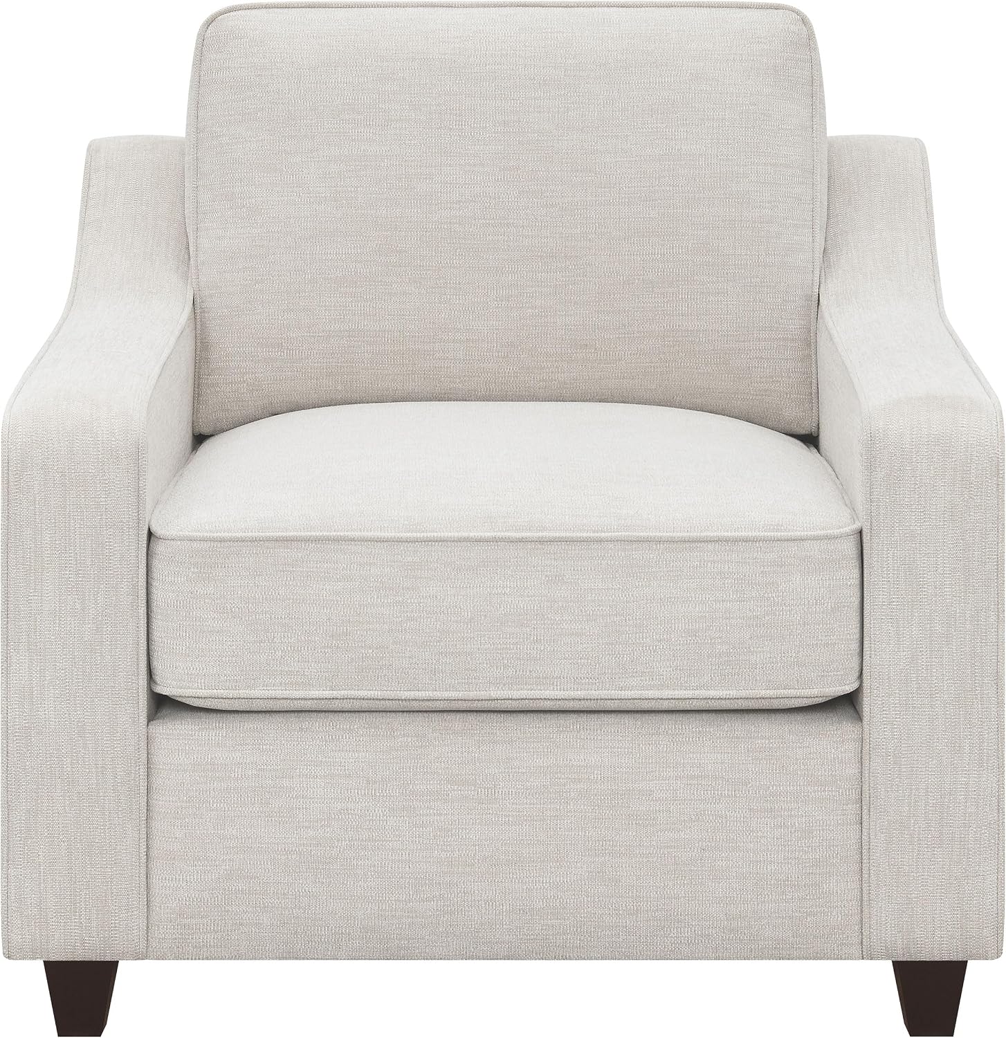 Coaster Home Furnishings - Christine - Upholstered Sloped Track Arm Accent Chair with Padded Seat and Back, Wood Frame, Reversible Cushion and Tapered Wood Legs - Living Room - Beige - 552063