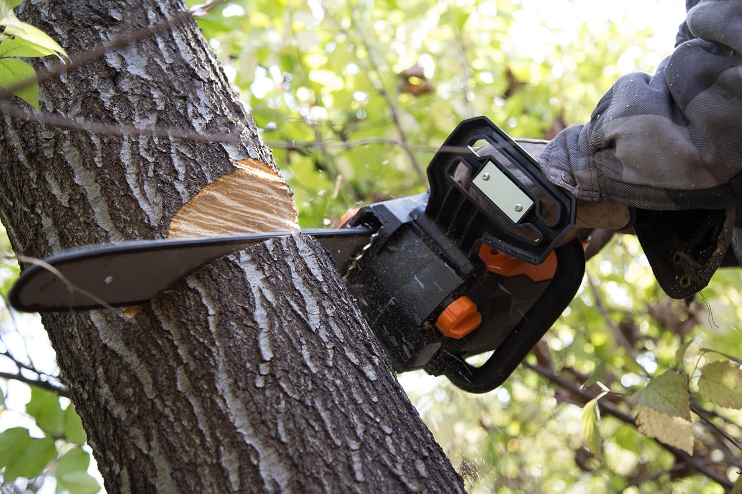 WEN Cordless Electric Chainsaw, 16-Inch Brushless with 40V Max 4Ah Battery and Charger (40417)
